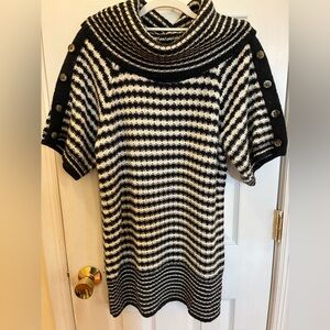 Design History Monochrome Striped Cowl Neck Sweater